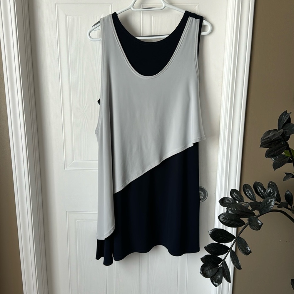 Sympli A-Line Dark Navy and light blue Size 16